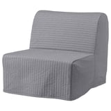Cadeira-cama Lycksele, gris, acolchada, transfórmase nunha cama, deseño elegante.