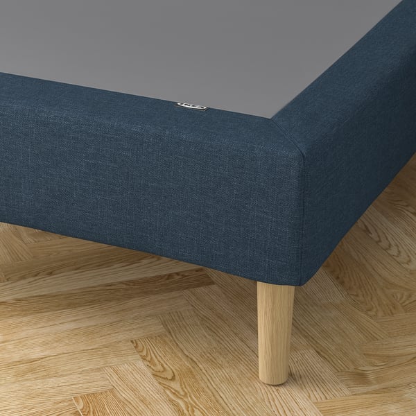 LYNGÖR Somier de láminas, incl pata/Kilanda azul escuro, 140x200 cm