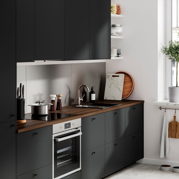 LYSEKIL Panel de parede, ambos lados ac inox/latón, 119.6x55 cm