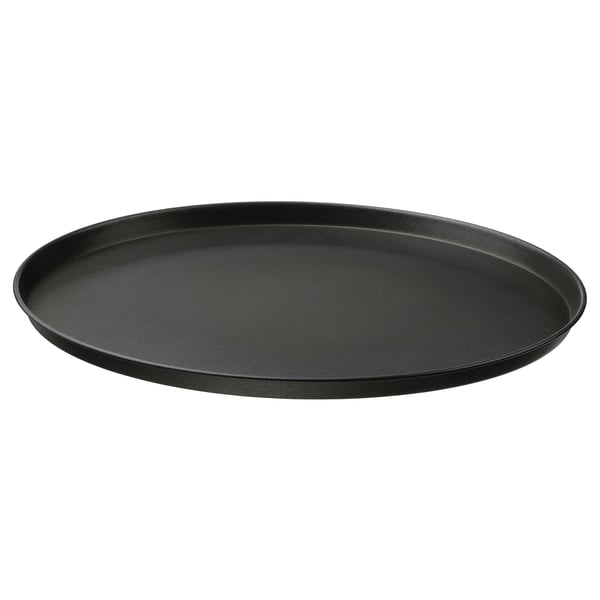 Tixola de pizza MÅNTAGG redonda negra, aceiro galvanizado con revestimento antiadherente.