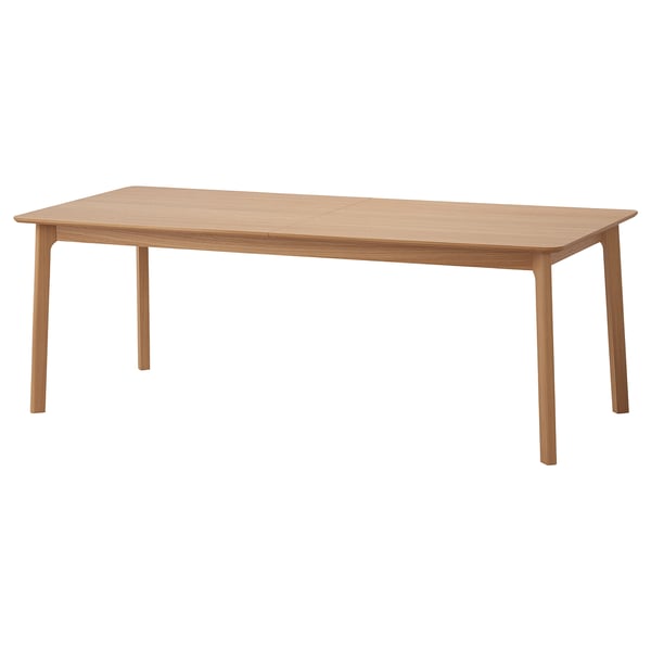 Mesa de comedor extensible marrón MELLANSEL con deseño minimalista.