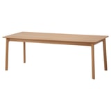 Mesa de comedor extensible marrón MELLANSEL con deseño minimalista.