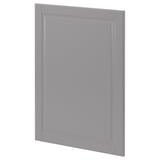 Porta de armario de cociña gris Ikea METOD con bordos biselados.
