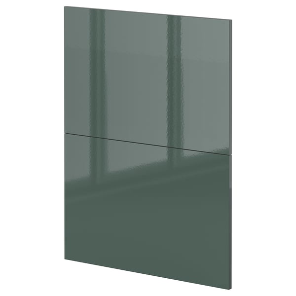 Panel de cociña gris-verde moderno brillante, rectangular.