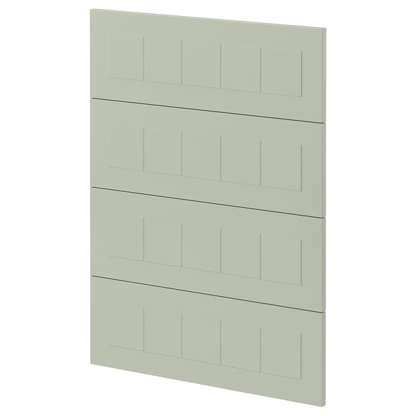 Panel de cociña METOD en verde con formas cadradas e superficie plana.