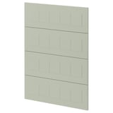 Panel de cociña METOD en verde con formas cadradas e superficie plana.