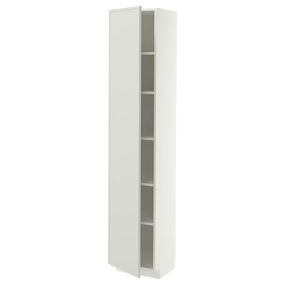 METOD Aa+ bld, branco/Aspudden gris claro, 40x37x200 cm