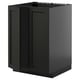 Armario de cociña METOD negro IKEA. O seu rectangular cun deseño moderno e elegante e acabado escuro. O armario ten un marco e paneis feitos de madeira de freixo.