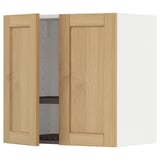 Unidade de cociña METOD con portas de carballo, madeira clara, forma rectangular, deseño marco.