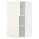 Armario de cociña branco Ikea METOD con estante axustable, deseño minimalista.
