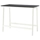 Opción: MITTZON: mesa de conferencias alta de marco metálico branco, superior rectangular negro.