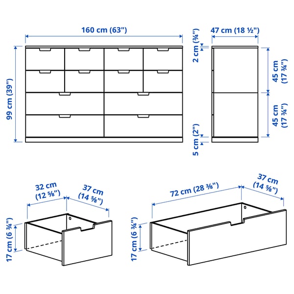 Ilustración con medidas para o produto: NORDLI.