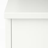 Superficie branca feita con precisión, acabado liso, bordos limpos; Detalle da mesa de café de alta calidade.