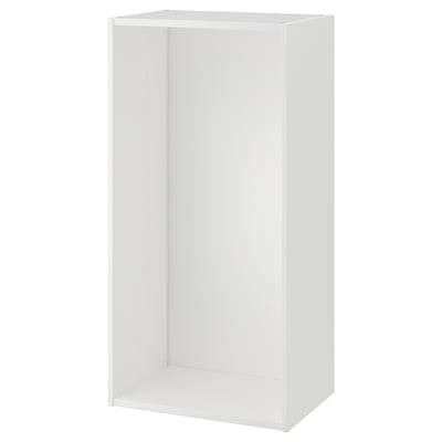 Unidade de almacenamento ikea PLATSA branca, deseño rectangular e minimalista para aforrar espazo.