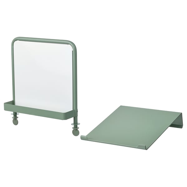 RELATERA: ferramenta educativa verde con taboleiro branco e taboleiro de escritura en ángulo. Deseño moderno, aceiro duradeiro e poliestireno.
