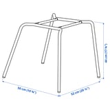 SKÅLSTA Estrutura inferior de cadeira, tubular metal/gris beixe