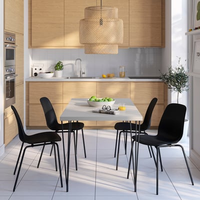 SKÅLSTA Estrutura inferior de cadeira, tubular metal/negro-gris