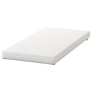 SKÖNAST colchón de berce de escuma branca, liso, rectangular, patrón quilted.