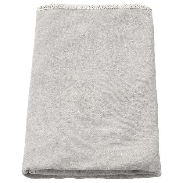 Tapa de cambio de bebé gris SKÖTSAM, rectangular, tecido de terry suave con bordos de poliéster, lavable á máquina, ecolóxico.