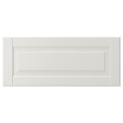 Porta branca SMEVIKEN con bordos biselados sobre fondo minimalista - almacenamento clásico.