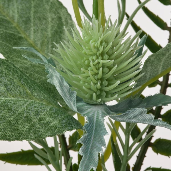 Ramo de flores falsas realistas, verde vibrante. Elaborado con materiais reciclados, duradeiro e axustable.