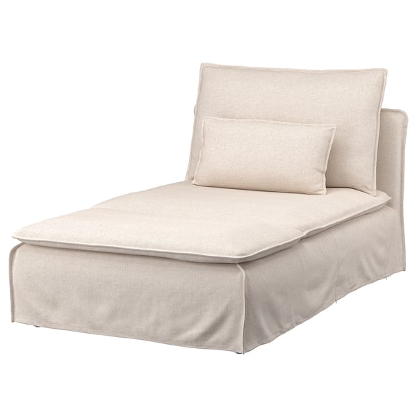 Chaise lounge SÖDERHAMN en beige con cuberta solta, moderna, cómoda.