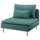 Cadeira de brazos SÖDERHAMN, verde azul, corduroy, moderno.