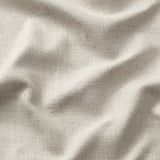 Primeiro plano de tecido beige texturizado, áreas lisas e engurradas.