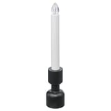 Vela STRÅLA, branco, deseño moderno; Base de aluminio, ABS plástico e aceiro.