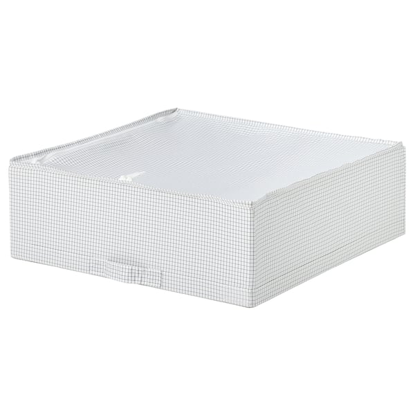 STUK Bolsa de almacenaxe, branco/negro, 51x51x18 cm