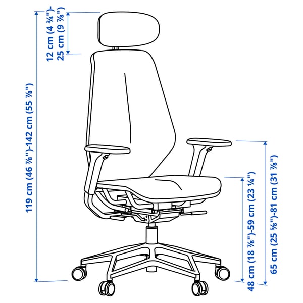 Ilustración con medidas para o produto: STYRSPEL.