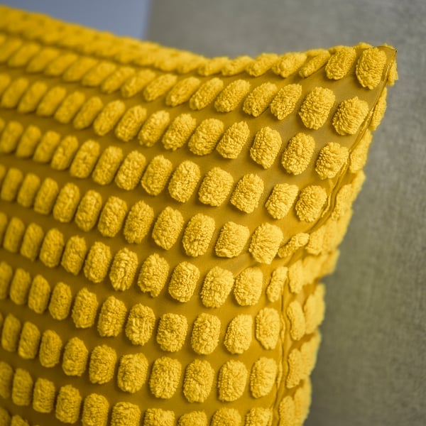SVARTPOPPEL Funda de coxín, amarelo, 50x50 cm