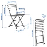 Ilustración con medidas para o produto: TÄRNÖ.