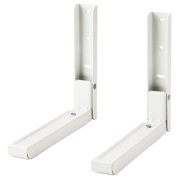 Dous soportes de parede TILLREDA, metálicos, en forma de L.