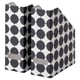 Soporte de revistas Tjbna, círculos en branco / negro, papel, rectangular, pantalla inclinada.