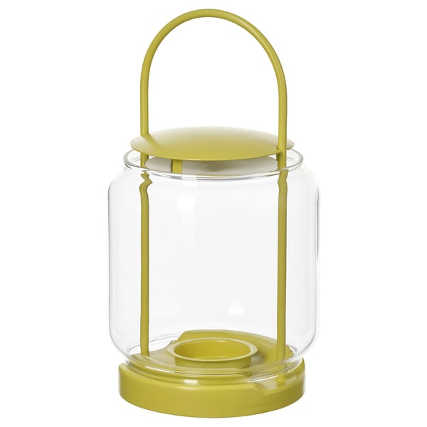TOFSAND Farol candea peq int/ext, amarelo, 21 cm