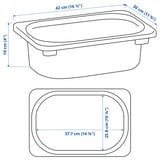 Ilustración con medidas para o produto: TROFAST.