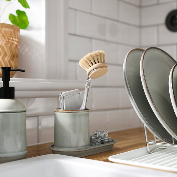 TVÅLSJÖN Xogo para baño 3 pezas, gris
