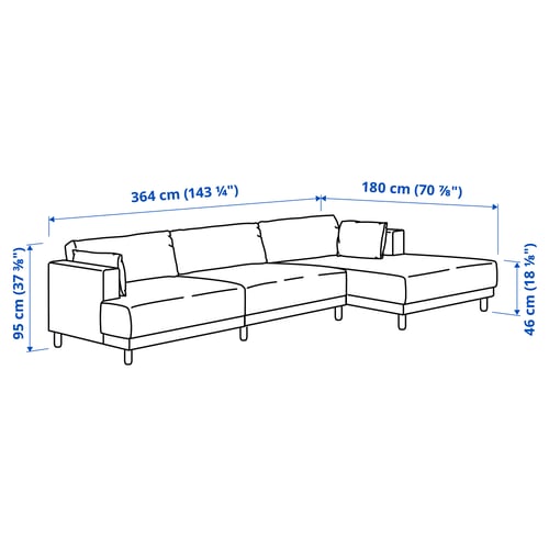 UPPÅKRA Sofá modular 4,5 prazas
