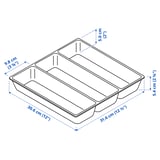 Ilustración con medidas para o produto: UPPDATERA.