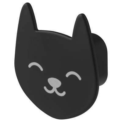 Gancho de gato negro - elegante, aluminio brillante, decorativo e práctico.