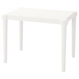 Mesa infantil cadrada branca, polipropileno, interior / exterior.