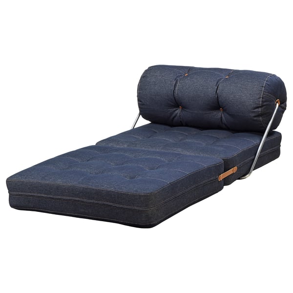 VÅRKUMLA: cama de cadeira de denim compacta, coxín suave, deseño plegable, garantía de década.