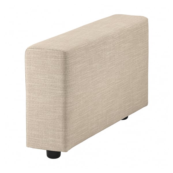 Ikea VIMLE ottoman, marrón neutro, cadrado, tapizado, 4 pés pequenos.