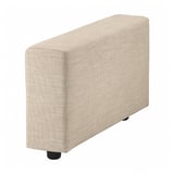Ikea VIMLE ottoman, marrón neutro, cadrado, tapizado, 4 pés pequenos.