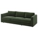 VIMLE Sofá cama 3 prazas, Johanneshov verde escuro