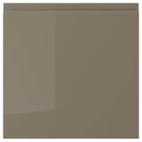 Frontal do caixón VOXTORP, gris-marrón escuro, brillante, rectangular.