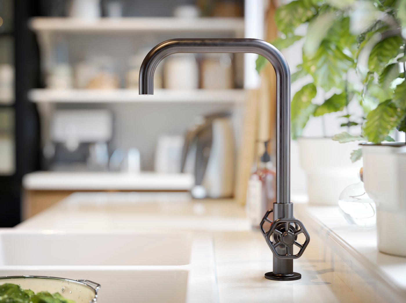 GAMLESJÖN Bateria, matowy czarny metal