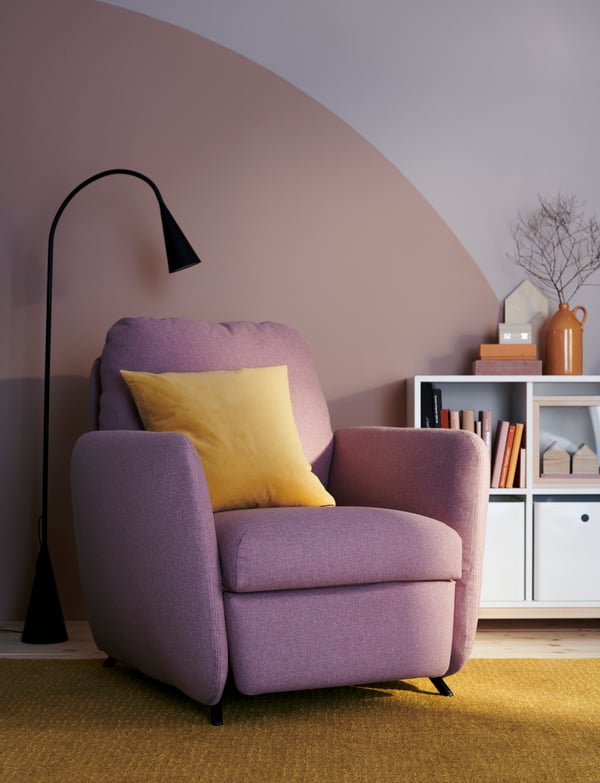 EKOLSUND Sillón relax reclinable, Gunnared marrón rosa claro
