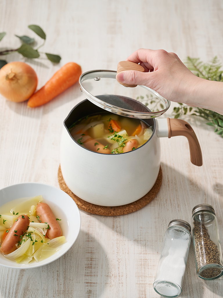 A clear glass/stainless steel CITRONHAJ salt and pepper shakers